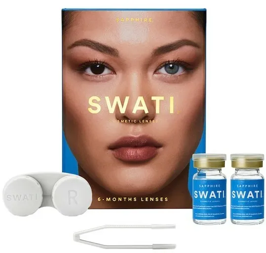 SWATI - Farvede Kontaktlinser 6 Måneder - Sapphire